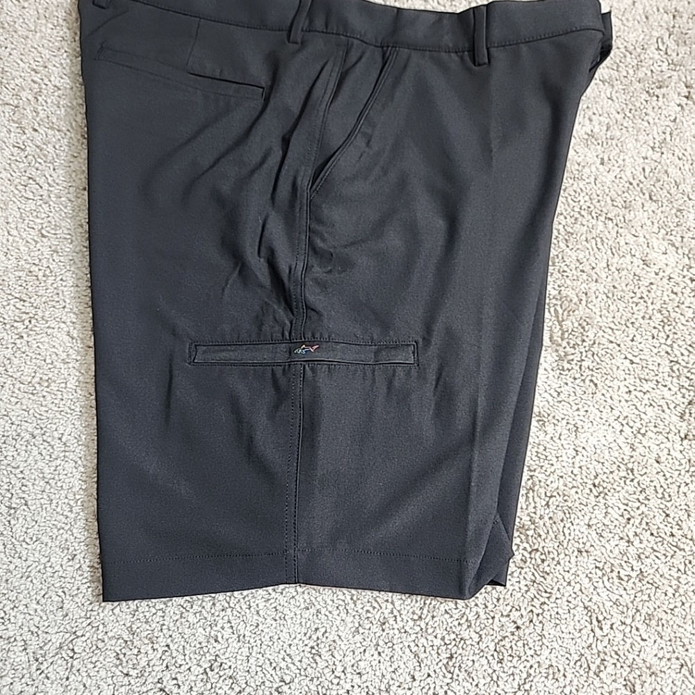 Greg Norman Golf Short Mens 38 Black PlayDry Performance Stretch ML75 Microlux - Picture 3 of 10